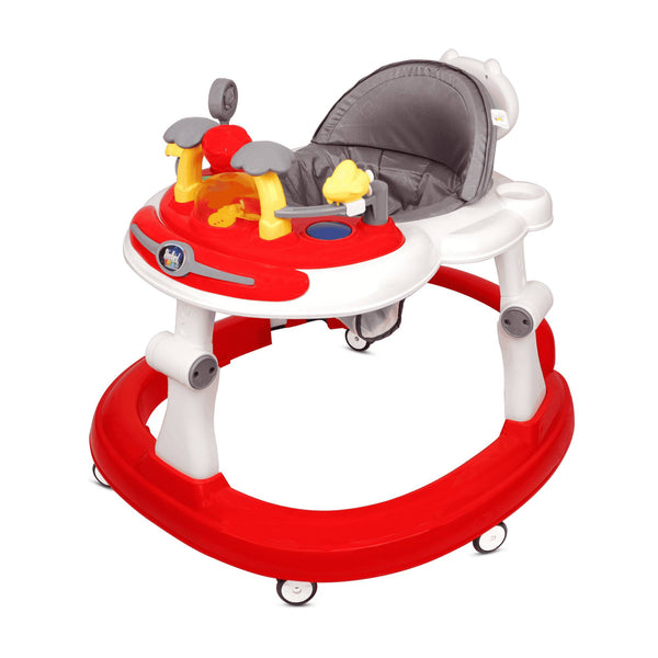 Steelbird Walker With Push Handle - Red