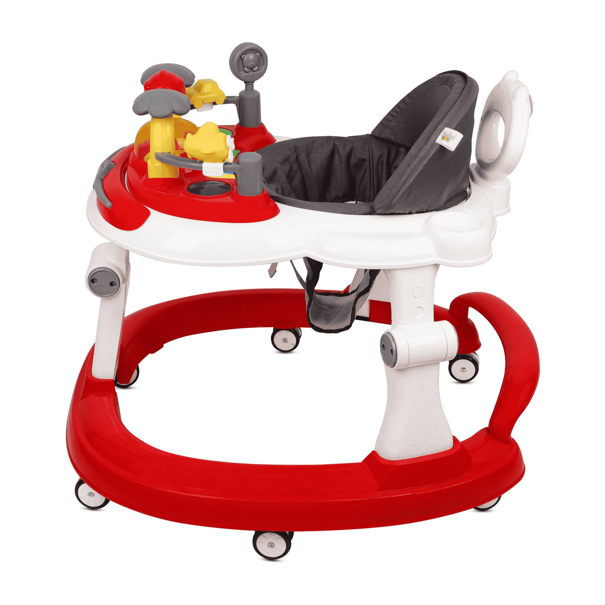 Steelbird Walker With Push Handle - Red