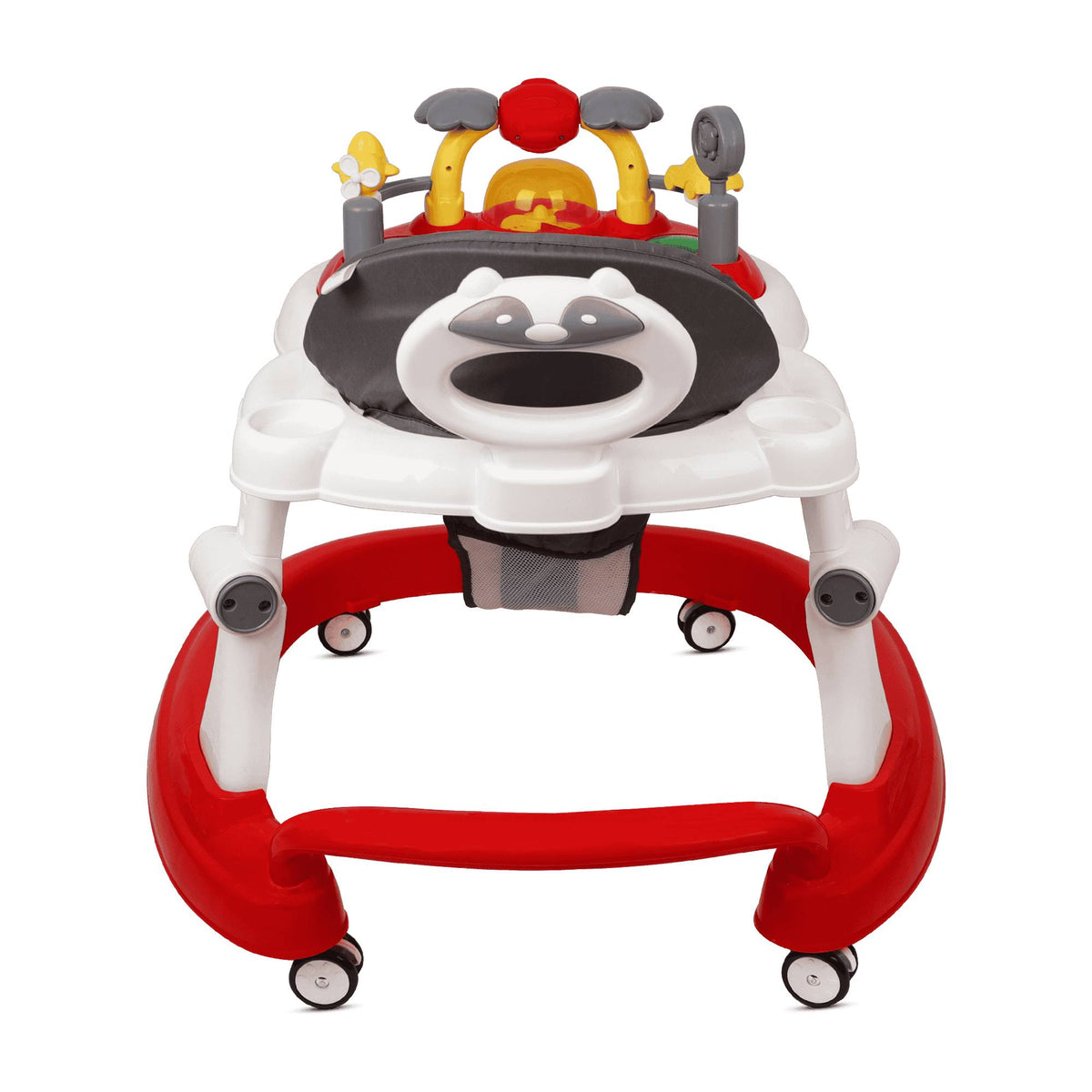 Steelbird Walker With Push Handle - Red