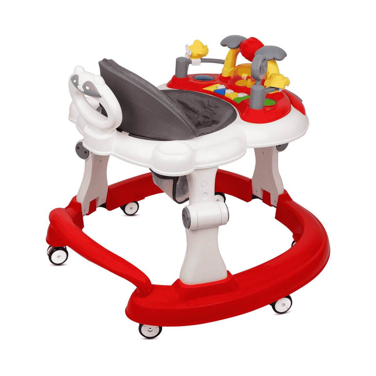 Steelbird Walker With Push Handle - Red