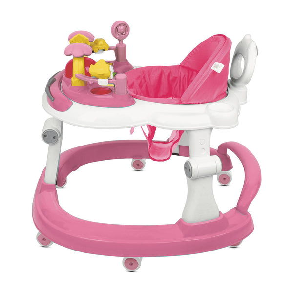 Steelbird Walker With Push Handle - Pink