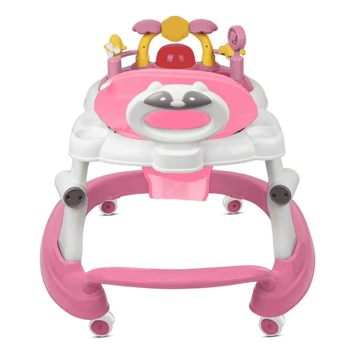 Steelbird Walker With Push Handle - Pink