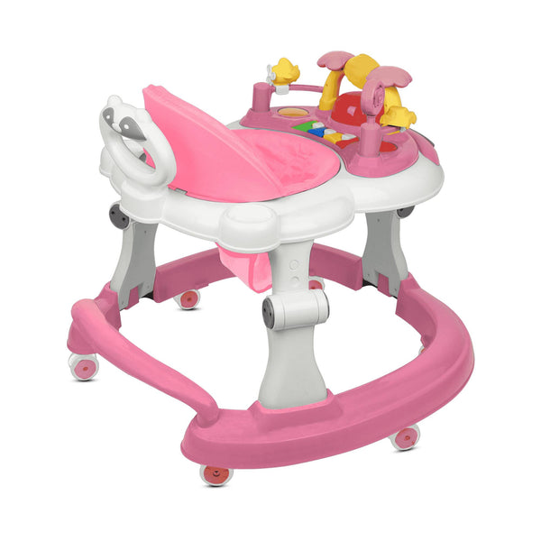 Steelbird Walker With Push Handle - Pink