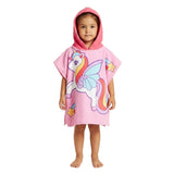 Quad Seven Magical Unicorn Hooded Towel Poncho for Kids (2–4 Years) – Soft & Absorbent Beach & Bath Robe with Sunglasses
