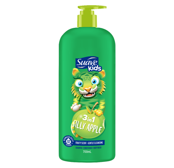 Suave Kids 3in1 Shampoo Conditioner + Body wash Silly Apple 700ML