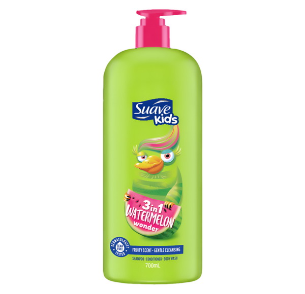 Suave Kids 3in1 Shampoo Conditioner + Body wash Watermelon Wonder - 700ML