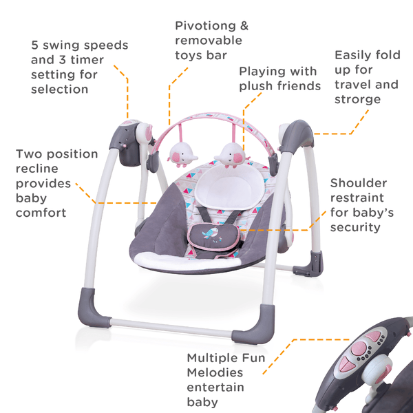 Mastela Swing Deluxe Portable Pink