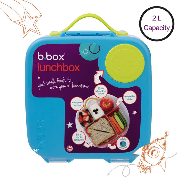 b.box Lunchbox 2 L 25.3 × 21.5 × 7.3 cm Ocean Breeze Blue & Green