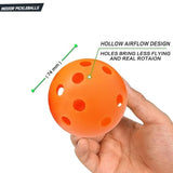 Innov8 Indoor Pickleball Balls 7.5 cm Pack of 3 Orange