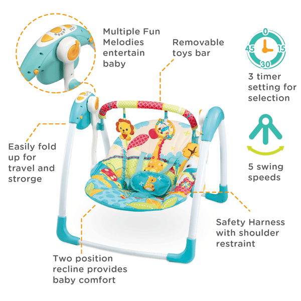 Mastela Swing Deluxe Portable Aqua