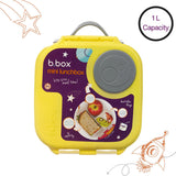 b.box Mini Lunchbox 1 L 21 × 17 × 7.3 cm Lemon Sherbet Yellow & Grey