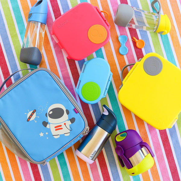 b.box Mini Lunchbox 1 L 21 × 17 × 7.3 cm Lemon Sherbet Yellow & Grey