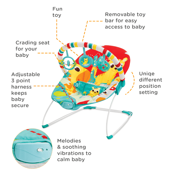 Mastela Bouncer Soothing Vibration Red
