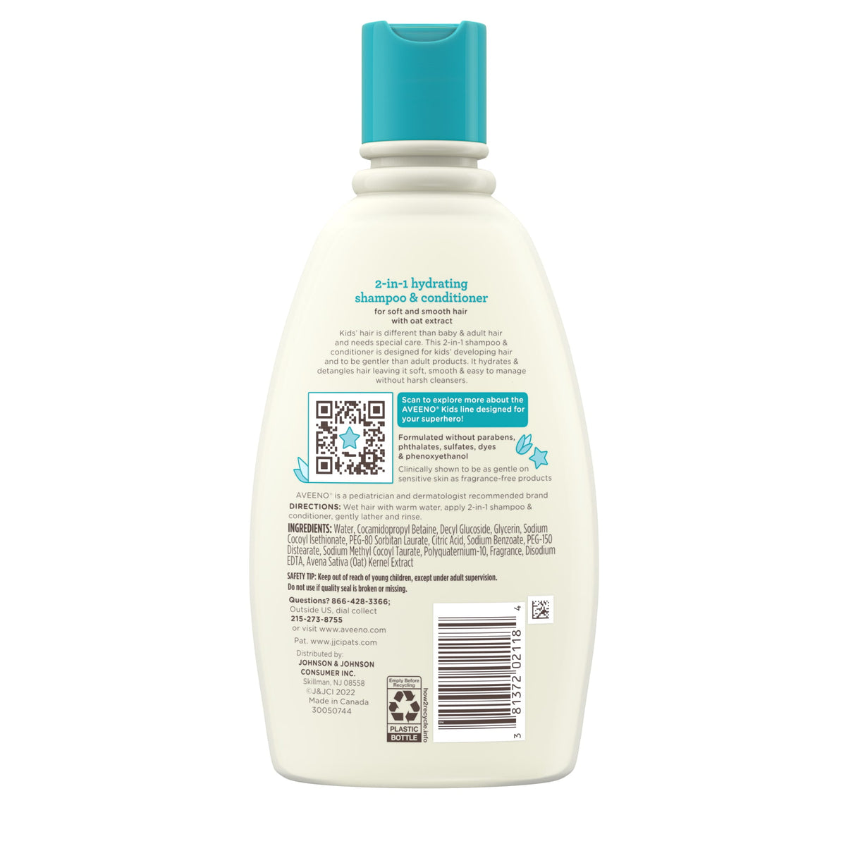 Aveeno Kids 2-in-1 Hydrating Shampoo & Conditioner – 354 mL