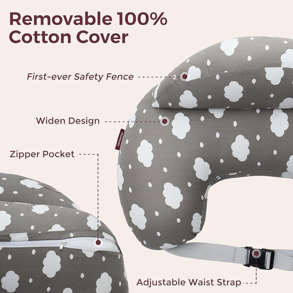 Momcozy Original Nursing Pillow for Breastfeeding - Grey