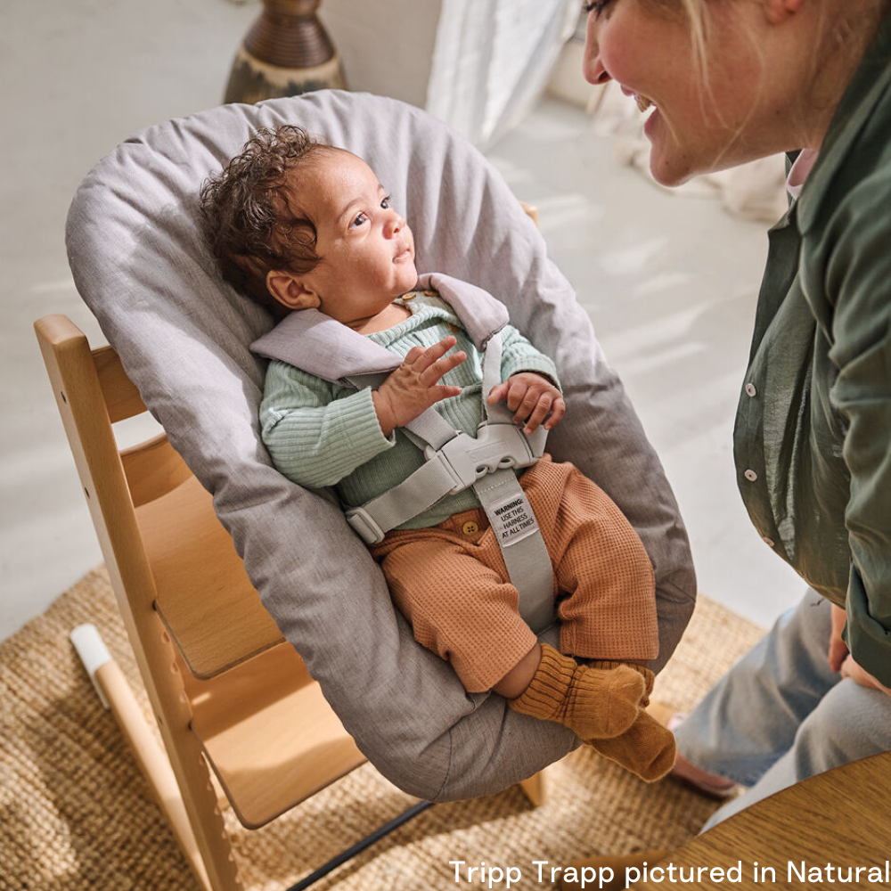 Stokke Tripp Trapp Highchair Combo (Chair, Babyset And Harness) - Hazy Grey