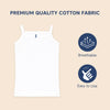 Hopop Girls Sleeveless Cotton Camisole Vest - White