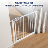 Hopop Baby Safety Gate Two-Way Auto-Close 75x85cm White