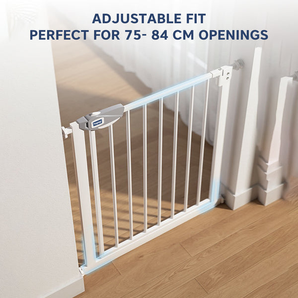 Hopop Baby Safety Gate Two-Way Auto-Close 75x85cm White