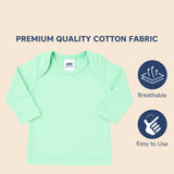 Hopop Baby Envelope Neck Full Sleeve Cotton Vest Single Piece Preemie–2Y – Multicolor