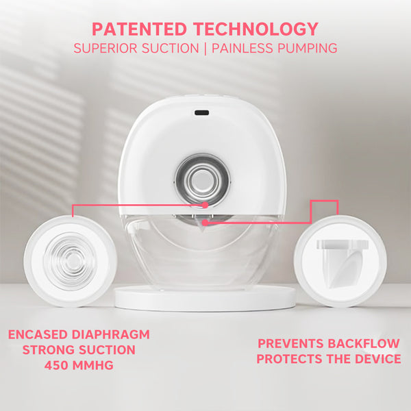Hopop Hands-Free Electric Breast Pump - White