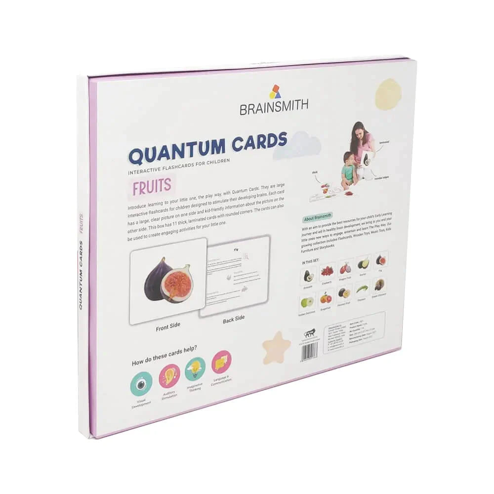 Brainsmith Fruits Quantum Flash Cards Set of 10 Cards 25.8 × 22.1 cm Multicolor