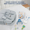 Hopop Baby Diaper Backpack with Changing Mat Large Capacity – Grey