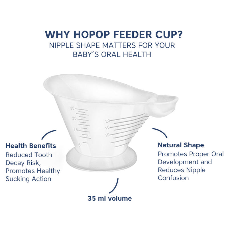 Hopop Boilable Reusable Baby Feeding Cup 35 ml Transparent