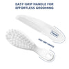 Hopop Soft Bristles Baby Comb & Brush Set - White