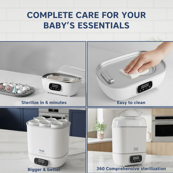Hopop 2 in 1 Advanced Digital Baby Bottle Sterilizer & Dryer