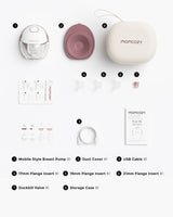 Momcozy - Mobile Style™ Hands-free Slim Breast Pump M6 - Cozy Red