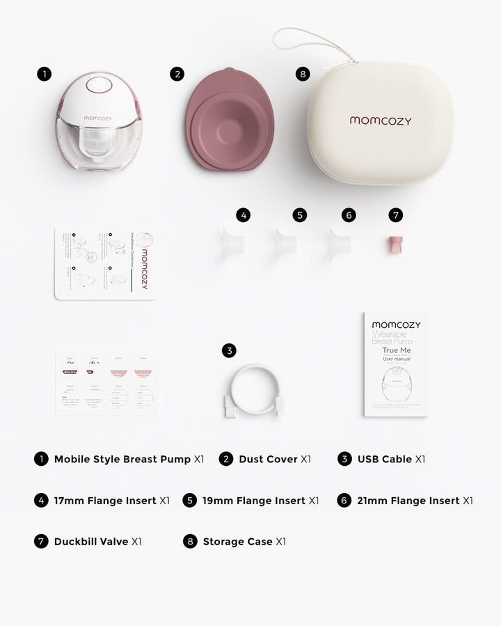 Momcozy - Mobile Style™ Hands-free Slim Breast Pump M6 - Cozy Red