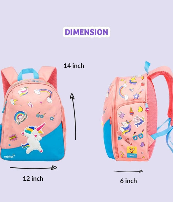 Rabitat Smash Big Kid School Bags, 4-8Yrs 14 Inches School Bag - Sizzle