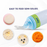 Hopop Soft Squeezy Silicone Spoon Food Feeder 90 ml Blue