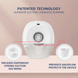 Hopop Hands-Free Electric Breast Pump Wearable Rechargeable – White