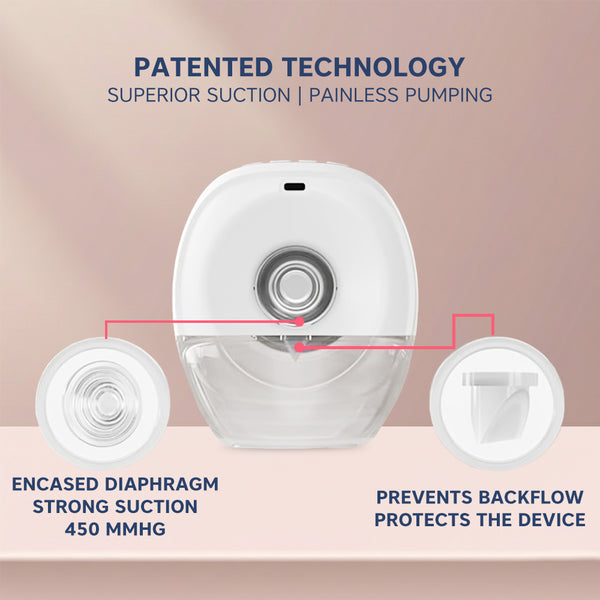 Hopop Hands-Free Electric Breast Pump Wearable Rechargeable – White