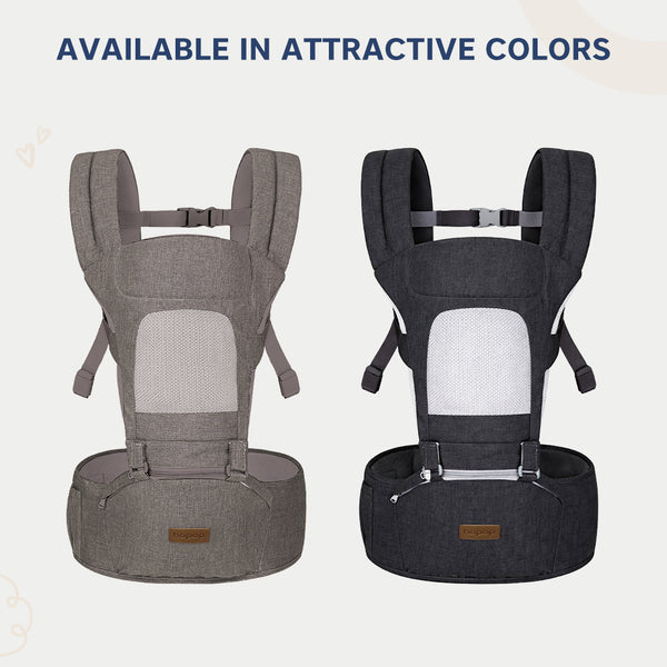 Hopop Elite 5-in-1 Hip Seat Baby Carrier 4-36 Months Khaki