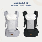 Hopop Elegant 5-in-1 Hip Seat Baby Carrier 4-36 Months Black