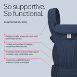 Ergobaby Omni Deluxe Baby Carrier Mesh 0-48 Months Midnight Blue