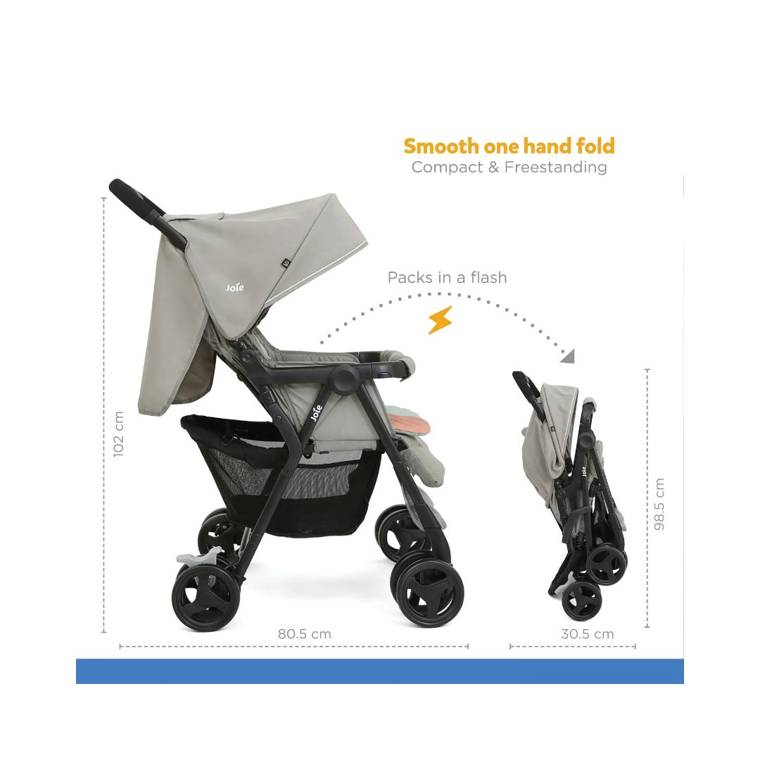 Joie Aire™ Twin Double Stroller – Nectar & Mineral