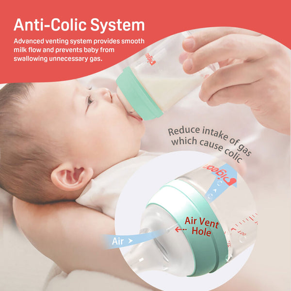 Pigeon Glass Nursing Bottle with Softlatch Nipple 240ml