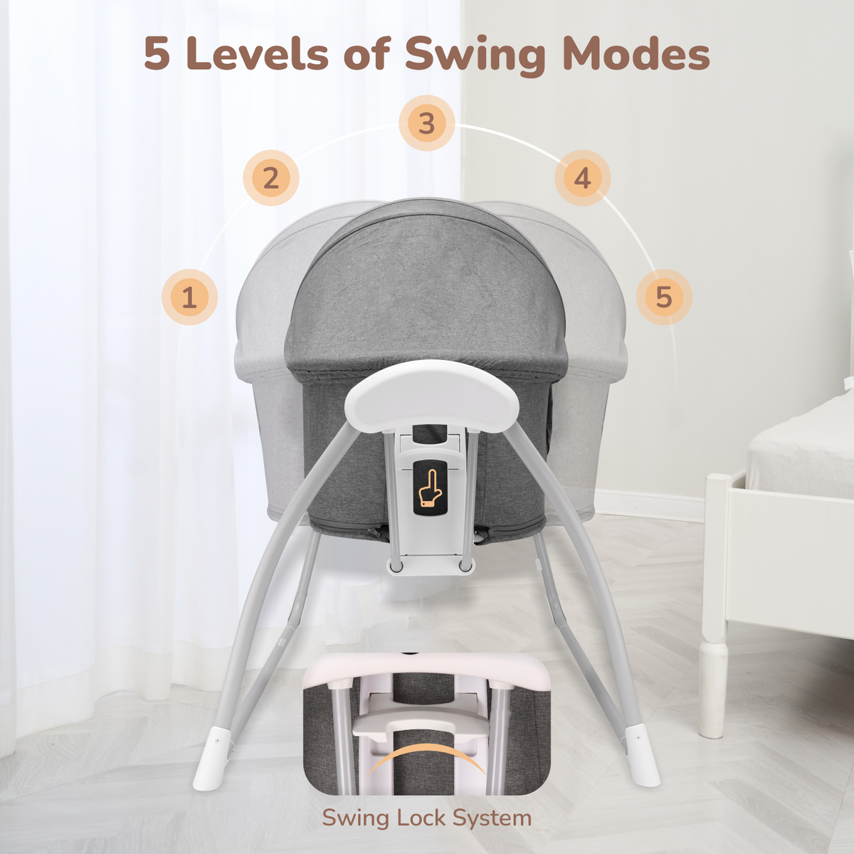 R For Rabbit Lullabies Smart Electric 4 in 1 Cradle