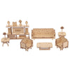 Webby Diy Build & Paint Living Room With Furniture Wooden Dollhouse