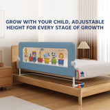 Hopop Secure Sleep Baby Bed Rail Guard - Grey