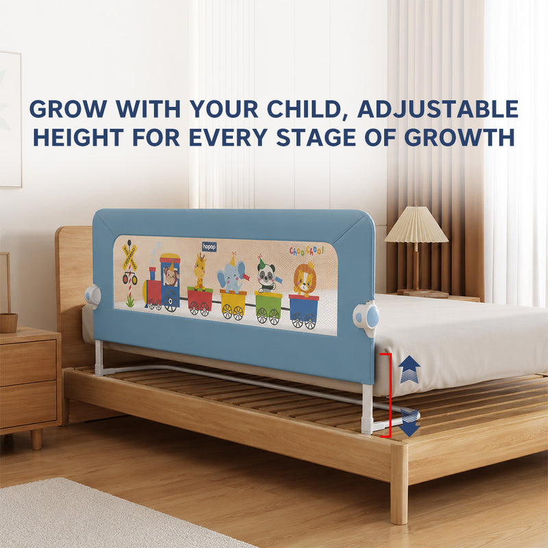 Hopop Secure Sleep Baby Bed Rail Guard - Grey