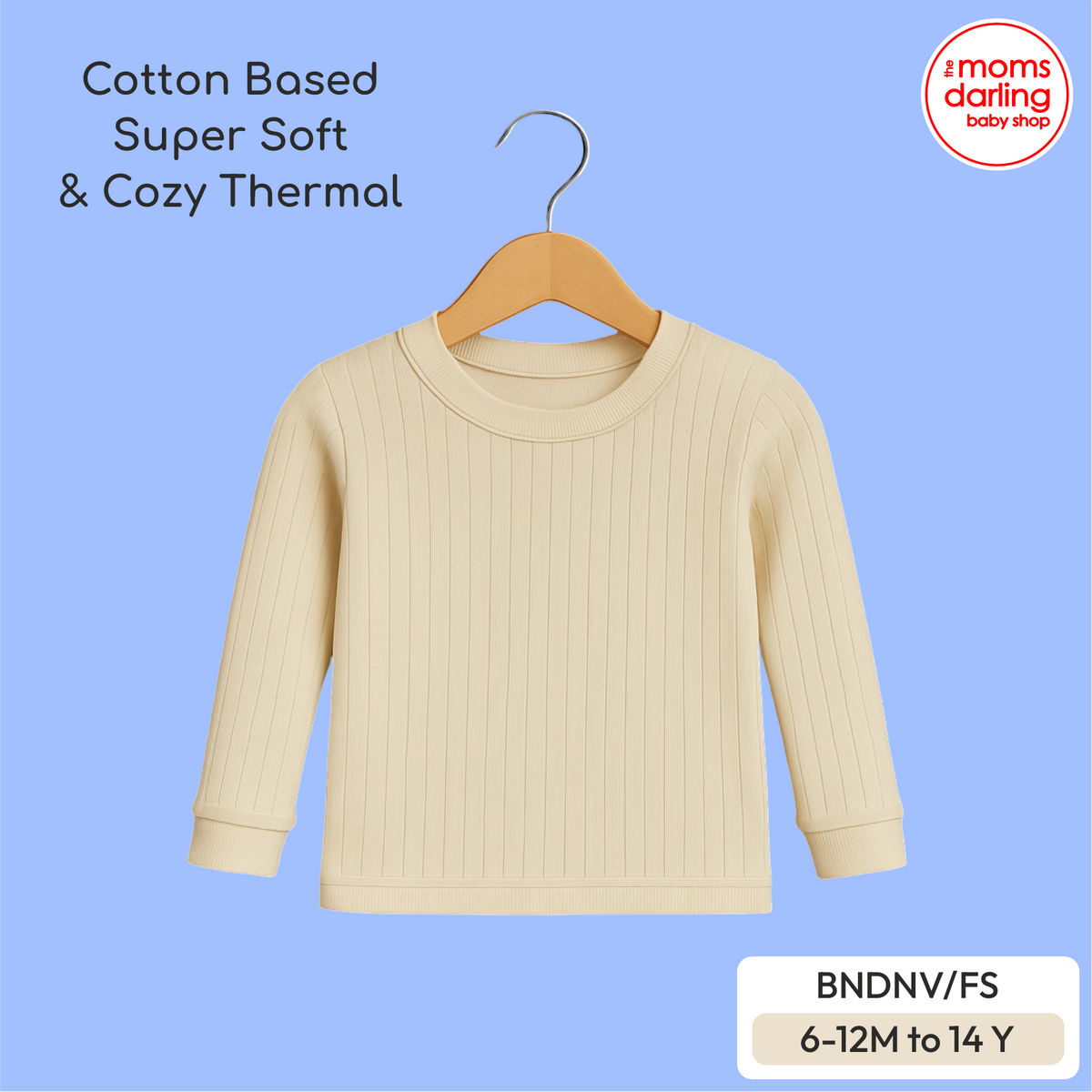 Babiano Cotton-Blend Round-Neck Full-Sleeve Thermal Vest - Cream