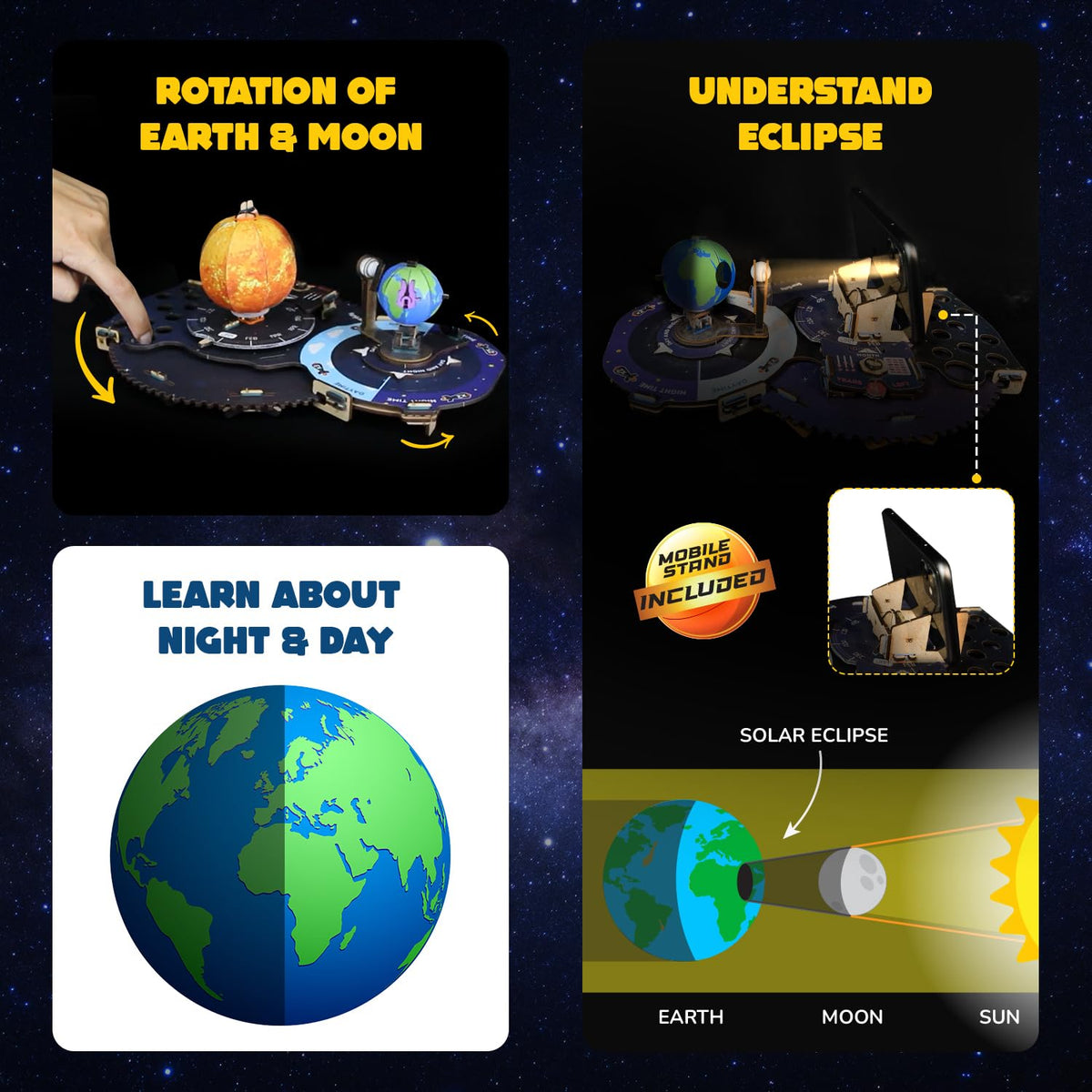 Smartivity Earth Sun Moon DIY Space Shooters STEM Science Kit 8Y+