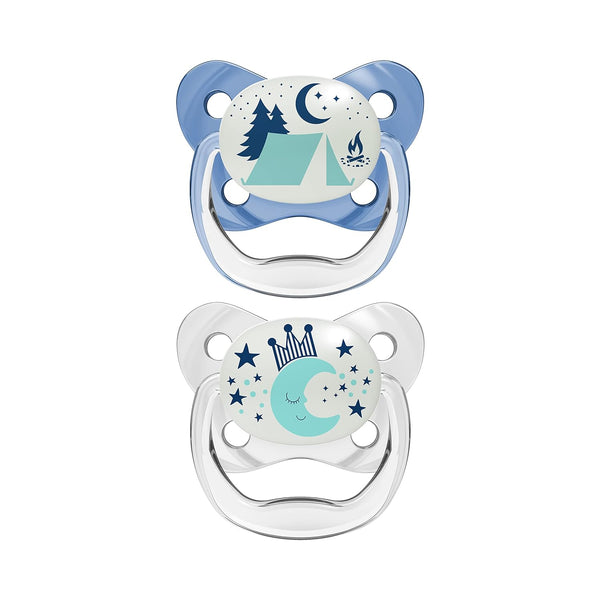 Dr Browns Blue Prevent Glow in the Dark Butterfly Shield Soother Stage 2
