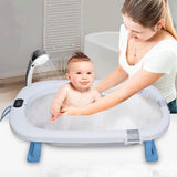 Nuluv Collapsible Baby Bath Tub with Cushion & Temperature Display Blue