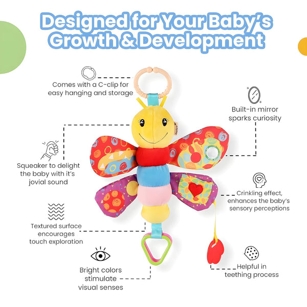 Nuluv Butterfly Rattles & Teether